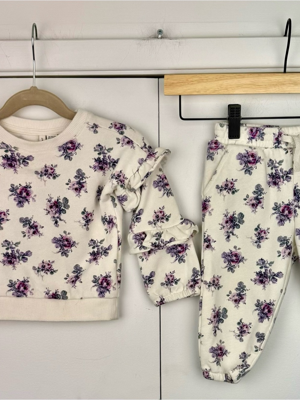 Janie and Jack Floral Sweatshirt Jogger Set 18-24M